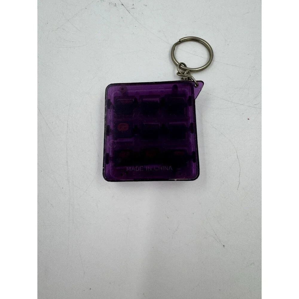 Halloween Pumpkins and Skulls Plastic Tic Tac Toe Keychain